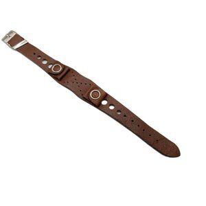 Speidel Retro Leather 18mm Watch Band With Buckle Closure